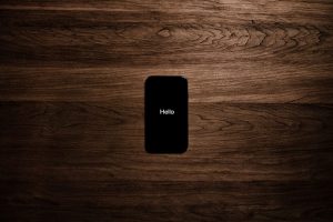 Smartphone saying hello